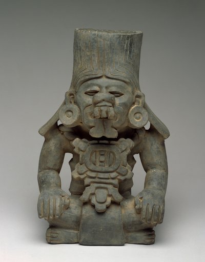 Funerary Urn with a Seated God, 200 BC-AD 200 by Zapotec